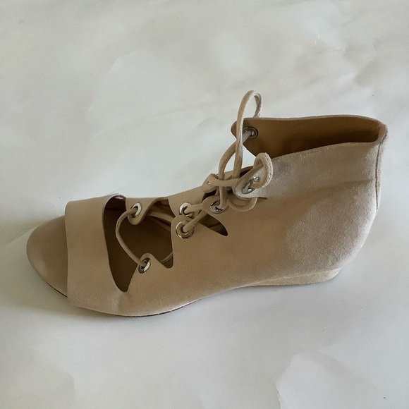 J Crew Laila Lace Up Wedge size 7.5 - Picture 7 of 9